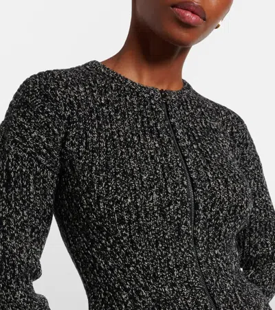 Max Mara Kim Wool And Cashmere-blend Cardigan In White