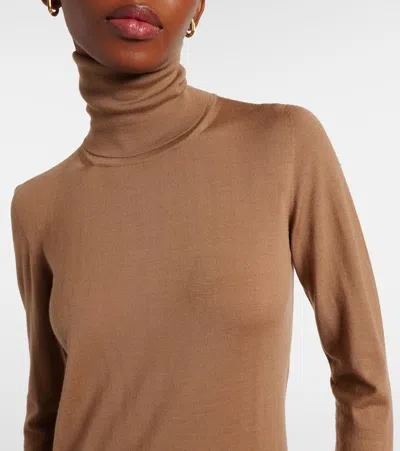 Max Mara Saluto Virgin Wool Turtleneck Sweater In Multi