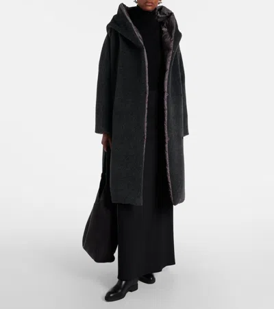 Max Mara Cube Orion Alpaca And Wool Down Coat In Gray