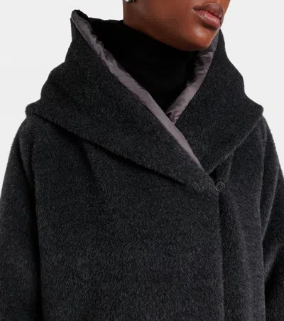 Max Mara Cube Orion Alpaca And Wool Down Coat In Gray