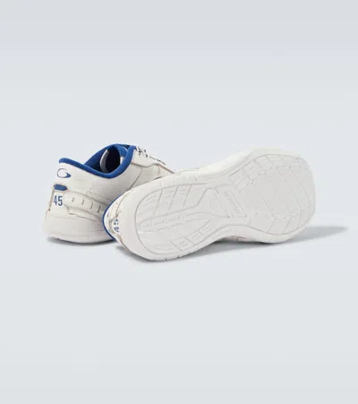 Balenciaga Coastal Inspired Sneakers Featuring Textured Sole In White