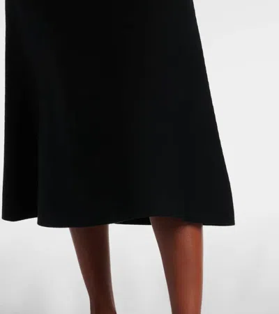 Dorothee Schumacher Sharp Ambition Wool-blend Midi Skirt In Black