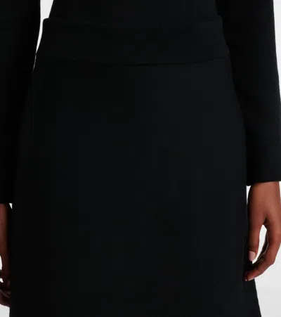 Dorothee Schumacher Sharp Ambition Wool-blend Midi Skirt In Black