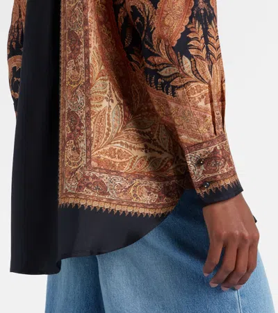 Zimmermann Longline Paisley Pattern Top In Brown