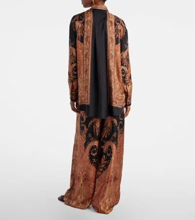 Zimmermann Longline Paisley Pattern Top In Brown