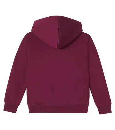 Polo Ralph Lauren Big Boys Polo Bear Fleece Hoodie In Burgundy