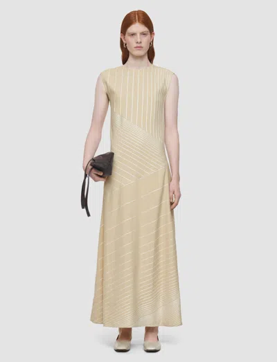 Joseph Maryse Embroidered Stripes Dress In Pink