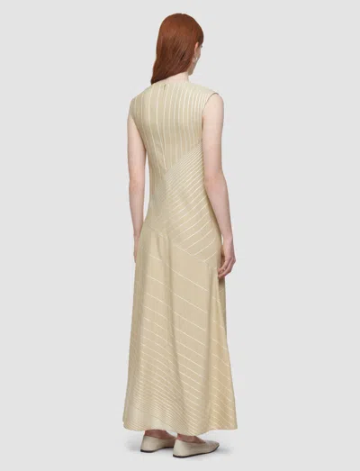 Joseph Maryse Embroidered Stripes Dress In Pink
