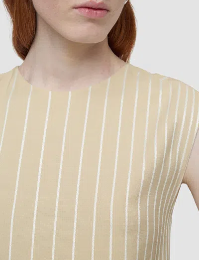 Joseph Maryse Embroidered Stripes Dress In Pink