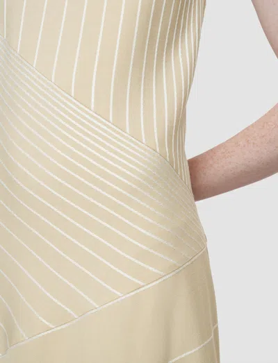 Joseph Maryse Embroidered Stripes Dress In Pink