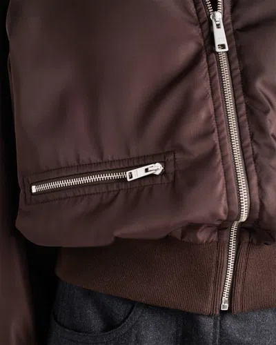 Prada Womens Brown Re-nylon Pointed-collar Blouson Jacket In Brown