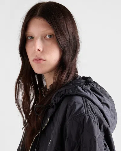 Prada Lightweight, Quilted Re-nylon Jacket In Blue