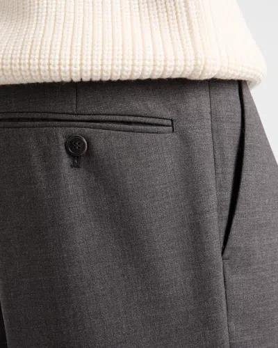 Prada Wool And Silk Pants In Gray