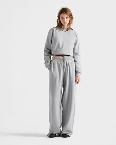 Prada Drawstring Track Pants In Gray