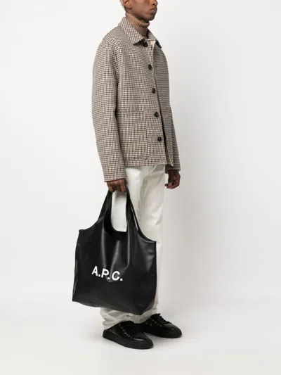 Apc A.p.c. Ninon Black Media Tote Bag Women In Black