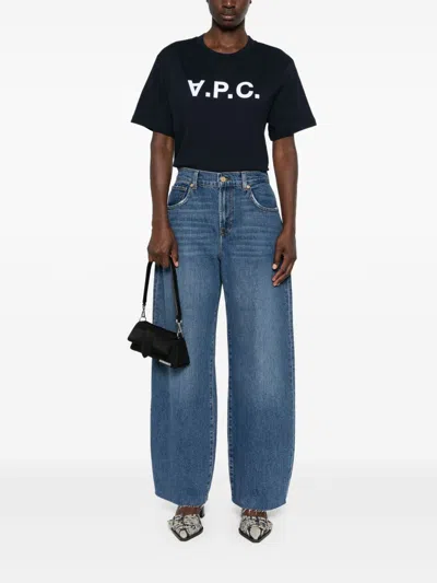 Apc A.p.c. T Shirts And Polos Blue In Brown