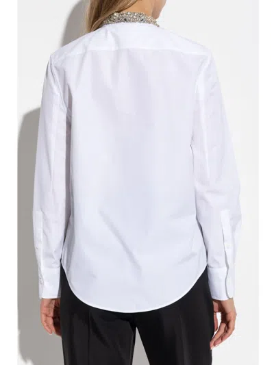 Alexander Mcqueen Shirt With Crystal-embellishment In White