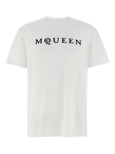 Alexander Mcqueen Logo Cotton T-shirt In White
