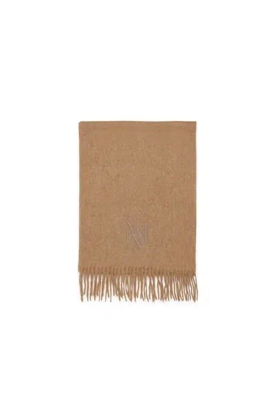 Max & Co Wool Scarf In Brown