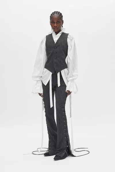 Ann Demeulemeester Stee Ruffled Top In Multi