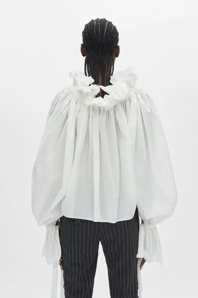 Ann Demeulemeester Stee Ruffled Top In Multi