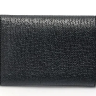 Pre-owned Loewe Black Leather Wallet (tri-fold) ()