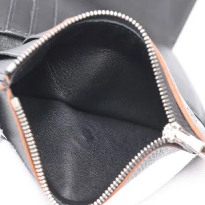 Pre-owned Loewe Black Leather Wallet (tri-fold) ()