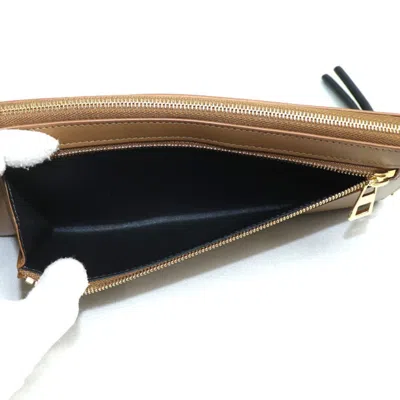 Pre-owned Loewe Brown Leather Long Wallet (bi-fold) ()