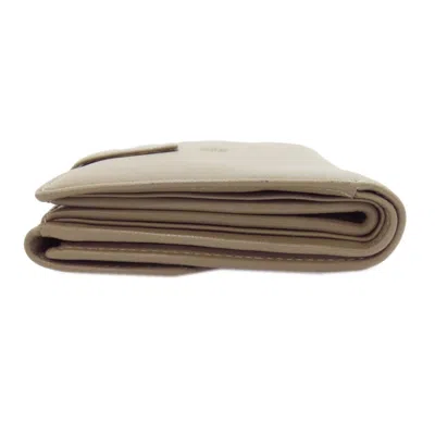 Pre-owned Loewe Khaki Leather Wallet (bi-fold) () In Brown