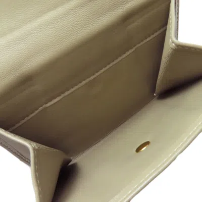 Pre-owned Loewe Khaki Leather Wallet (bi-fold) () In Brown