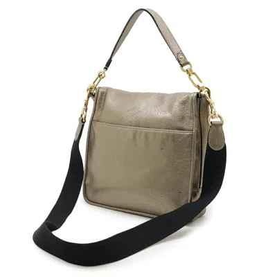 Pre-owned Loewe Metallic Gold Leather Handbag Shoulder Bag ()