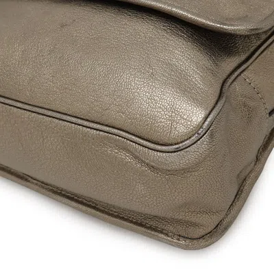 Pre-owned Loewe Metallic Gold Leather Handbag Shoulder Bag ()