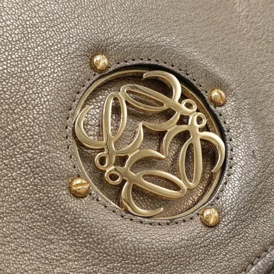 Pre-owned Loewe Metallic Gold Leather Handbag Shoulder Bag ()