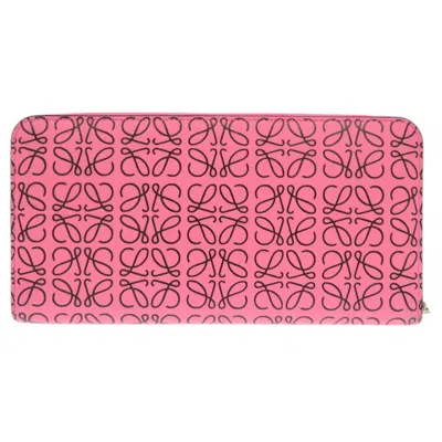 Pre-owned Loewe Pink Leather Long Wallet (bi-fold) ()