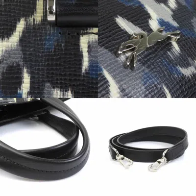 Pre-owned Longchamp Black Leather Handbag Shoulder Bag ()