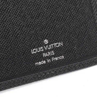 Pre-owned Louis Vuitton Ardoise Black Taiga Leather Leather Long Wallet (bi-fold) () In Multi