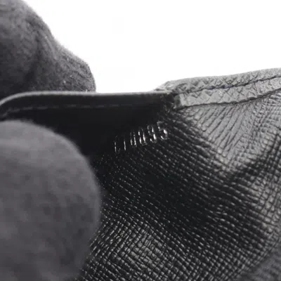 Pre-owned Louis Vuitton Ardoise Black Taiga Leather Leather Long Wallet (bi-fold) () In Multi