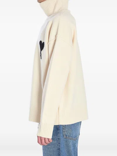 Ami Alexandre Mattiussi Ami Sweaters In Neutral
