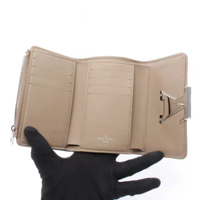 Pre-owned Louis Vuitton Beige Canvas Leather Wallet (tri-fold) () In Sand