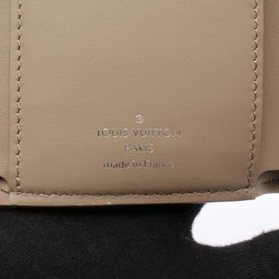 Pre-owned Louis Vuitton Beige Canvas Leather Wallet (tri-fold) () In Sand