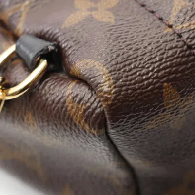 Pre-owned Louis Vuitton Black Brown Monogram Coated Canvas Backpack ()