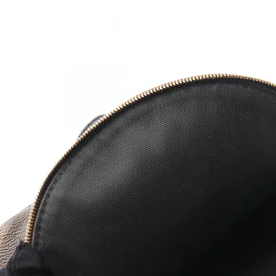Pre-owned Louis Vuitton Black Brown Monogram Coated Canvas Backpack ()