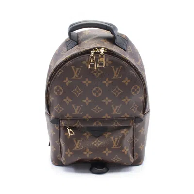 Pre-owned Louis Vuitton Black Brown Monogram Coated Canvas Backpack ()