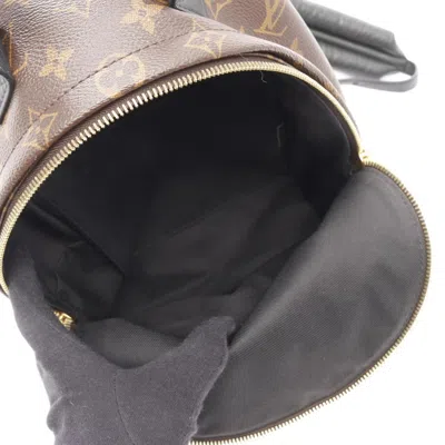 Pre-owned Louis Vuitton Black Brown Monogram Coated Canvas Backpack ()