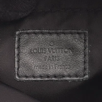 Pre-owned Louis Vuitton Black Brown Pvc Coated Canvas Leather Backpack ()