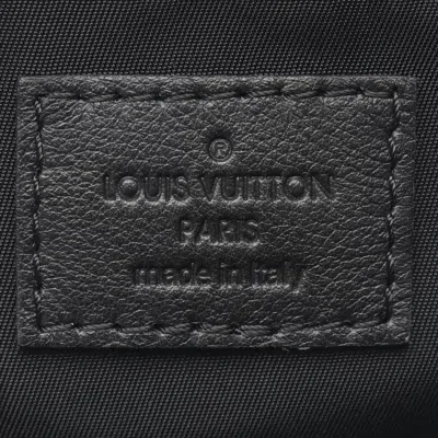 Pre-owned Louis Vuitton Black Brown Pvc Coated Canvas Leather Backpack ()