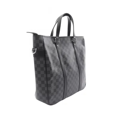 Pre-owned Louis Vuitton Black Coated Canvas Pvc Leather Tote Bag ()