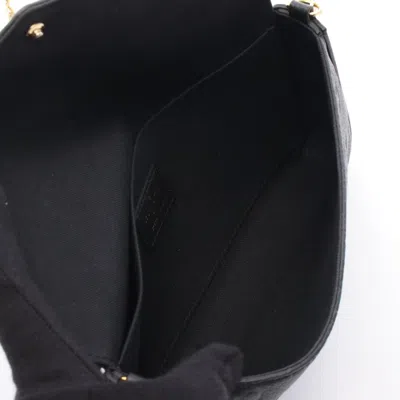 Pre-owned Louis Vuitton Black Leather Pochette Shoulder Bag ()