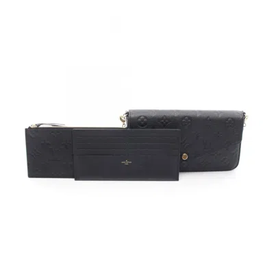 Pre-owned Louis Vuitton Black Leather Pochette Shoulder Bag ()