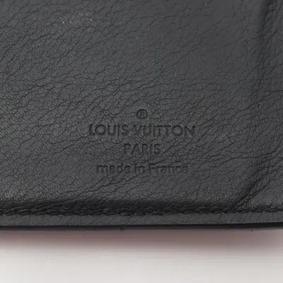 Pre-owned Louis Vuitton Black Noir Leather Long Wallet (bi-fold) ()